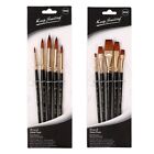 Artist Paintbrushes Pointed/ Flat Tips for Canvas Boards Rock Body Ceramic