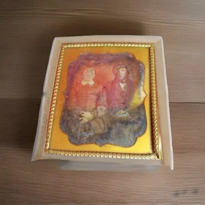 Civil War Photo Union Soldier & Wife  Original Pocket Frame - Picture 1 of 7