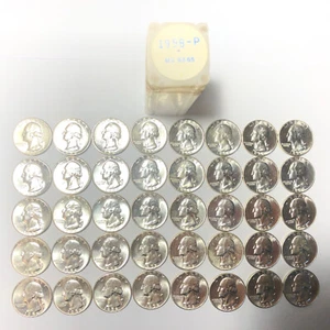 BU1958p Roll Silver Washington Quarters W/ 2 Type B Reverse Proofs Verify FS-901 - Picture 1 of 12