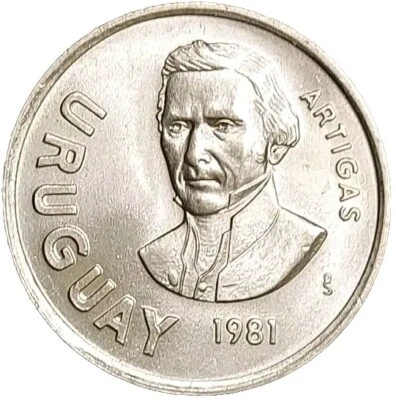 1981 Uruguay 10 Pesos Unc Vintage Coin KM 79 - Image 1 of 3