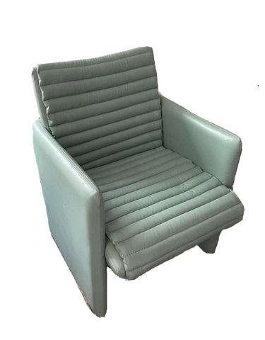 Rare 80's turquoise Channelled Accent Chair Cover