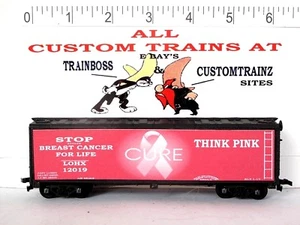 HO SCALE CUSTOM LETTERED STOP BREAST CANCER THINK PINK REEFER 🎗🎗🎗AVAIL IN O🎗 - Picture 1 of 12