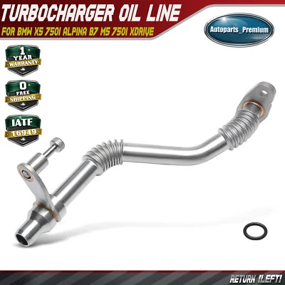 Línea de aceite de turbocompresor de retorno (izquierda) para BMW X5 750i Alpina B7 M5 M6 750i xDrive Foto 1 de 4