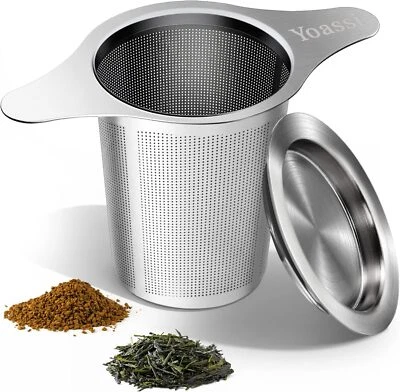 Yoassi Extra Fine 18/8 Stainless Steel Tea Infuser Mesh Strainer with Large C... - Image 1 of 3