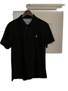 Robert Graham einfarbiges schwarzes kurzärmliges Poloshirt Herren Größe Medium - Bild 1 von 12