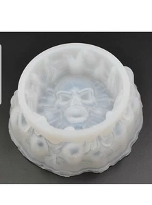 Skeleton Ashtray Epoxy Mold Resin Cool Polymer Clay Casting Silicone DIY Skull - Picture 1 of 7