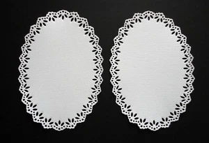 Card Toppers - Oval Lace-Pkt 5 - Picture 1 of 1