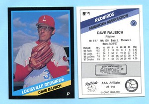 1988 CMC Minor League - Louisville Redbirds  -Dave Rajsich -  Box 193