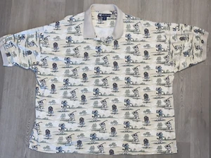 BIG DOGS Polo per Cani da Golf 3XL Beige AOP Golf - Foto 1 di 11