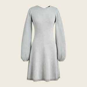 NUEVO CON ETIQUETAS J CREW Vestido Suéter Gris Plateado Brillante Torcido Espalda Talla XS - Imagen 1 de 5
