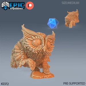 6K Resin 32mm Epic Miniatures Owlbear Baby Walking (Medium) for D&D, Role-Play - Picture 1 of 1