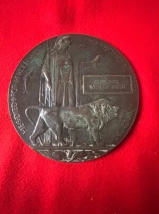 WW1 Memorial Plaque / Death Penny / Widow's Penny to BIRCH - Picture 1 of 3