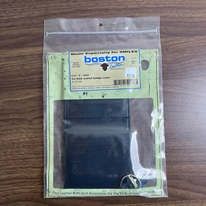 Boston leather 375-S-5003 Tri Fold Wallet Badge Case w/CC Slots Genuine Leather! - Picture 1 of 6