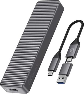 AJS10C M.2 NVMe Enclosure CNC Processed Aluminum Shell UASP Support 10Gbps NVMe - Imagen 1 de 21