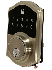 Defiant Electronic Single Cylinder Deadbolt Touchpad, Satin Nickel 32GC7X2D01AHP - Picture 1 of 7