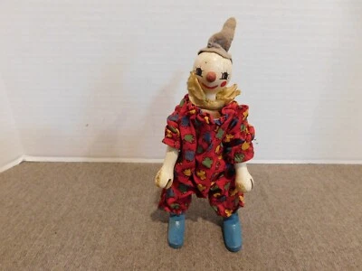 Payaso de circo rojo con flores Schoenhut Humpty Dumpty vintage #1 Foto 1 de 4