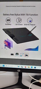 HUION HS610 Tablette Graphique pour PC -Téléphones Android, Anneau Tactile (60€)