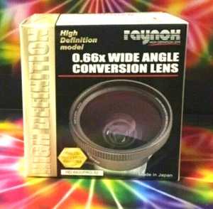 RAYNOX HD-6600 PRO 0.66X WIDE ANGLE LENS HD-6600PRO 55mm +UV 72mm TO FUJI - Picture 1 of 12