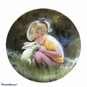 "Tender Moments"by Donald Zolan, 1984Pemberton & Oakes Collector's Plate # 4482F - Picture 1 of 2