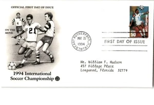 US FDC First Day Cover 1994 International Soccer Championship - Picture 1 of 1