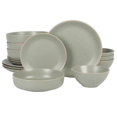 Gibson Home Embossed with Speckle Round Dinnerware Set Multi-Purpose 16-Piece - Image 1 of 4