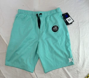 Pantalones Cortos Hurley Cintura Elástica Azul - Niños/Jóvenes Talla L - Imagen 1 de 9
