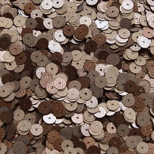 Paillettes 6 mm bronzo maculato opaco seta gelo. Made in USA - Foto 1 di 2