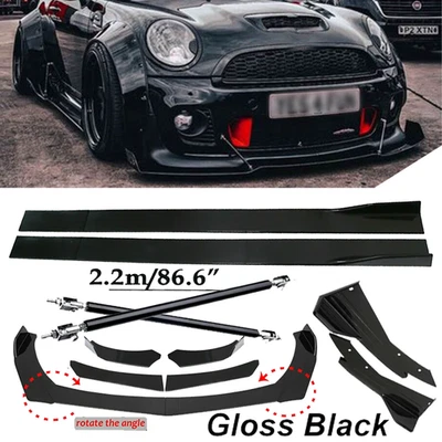 Front Bumper Lip Spoiler Side Skirt Body Kit Glossy For Mini Cooper Paceman Foto 1 de 4