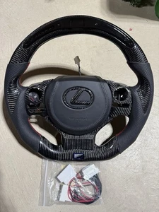 LED Display Full Carbon Fiber Steering Wheel fits 2014-25 Lexus Is300 Is350 RCF - Picture 1 of 6
