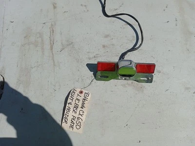 Honda CX650C 1983 soporte de placa de licencia personalizado con luz Foto 1 de 3