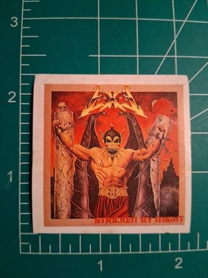 1990 ROCK ATTACK MUSIC STARS CARD STICKER E-X-E Stricken BY Might - Image 1 of 2