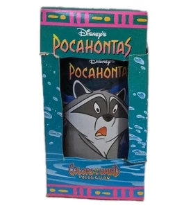 Disney Pocahontas Meeko Burger King Kunststoff Glas Tasse Vintage 1990er in Box - Bild 1 von 7