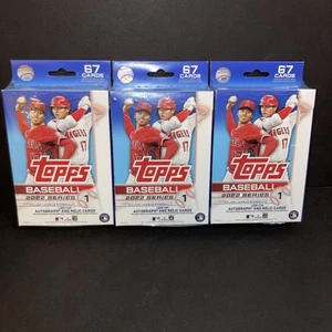 2022 Topps Series 1 Baseball Factory Sealed Hanger Boxes Lot of 3 - Picture 1 of 3