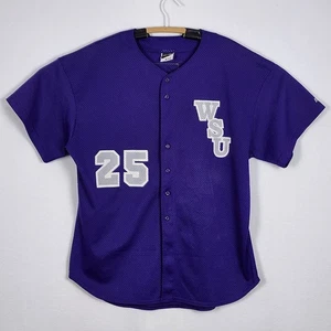 Vtg WSU Weber State Univ #25 Purple Baseball/Softball Jersey Size 2XL - See Wear - Picture 1 of 16