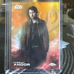 Cassian Andor Star Wars 2005 Topps Chrome Refractor Gold 08/50 - Picture 1 of 2