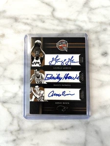 George Gervin, Howell, Risen Hall of Fame Triple Auto Panini Elite Black Box /49 - Picture 1 of 2