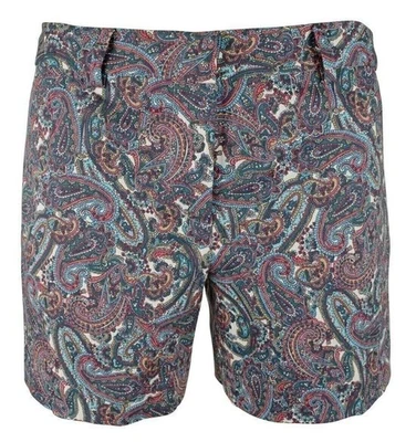 Pantalones cortos chinos Michael Kors para mujer talla grande elásticos con patrón de cachemira Foto 1 de 4