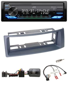JVC Bluetooth DAB USB Lenkrad Autoradio für Renault Scenic Megane 1996-2000 grau - Bild 1 von 10