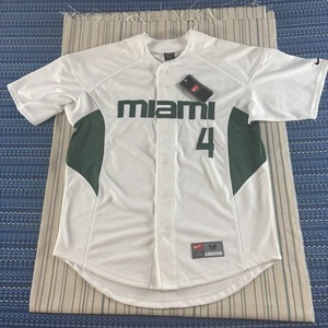 NEW VTG Miami Hurricanes Nike Jersey Mens Medium White #4 Walk Off Y2K  #8850 - Picture 1 of 13