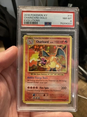 Charizard 11/108 Holo Rare Pokemon XY Evolutions 2016 PSA 8 - Image 1 of 2