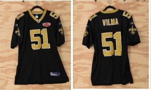 New Orleans Saints Vilma #51 Super Bowl XLIV Patch Stitched Reebok Trikot Gr. 56 - Bild 1 von 14
