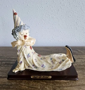 Payaso Italiano Coleccionable Estatuilla Vintage Regalo del Tiempo Escultura Reclinable 7"2 - Imagen 1 de 8