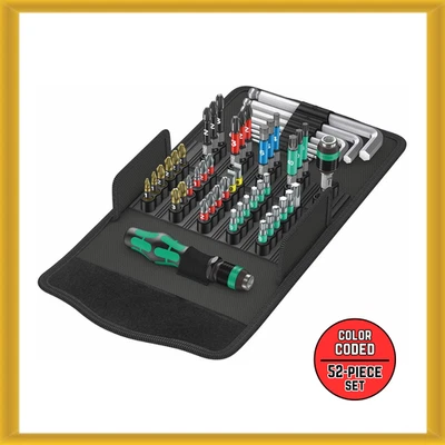 Wera Heavy Duty Bit 52-piece Set with Driver and Hex-plus L-keys (05 05746 0001) - Image 1 of 4