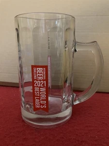 TAZA DE VASO DE CERVEZA ABK RARA 2021 WORLD BEST LAGER MANGO PINTA EXCELENTE ESTADO - Imagen 1 de 6