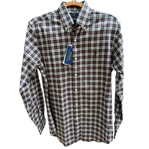 Polo Ralph Lauren Classic Fit Tartan Plaid Dress Shirt | Mens S, NEW 100% Cotton - Picture 1 of 12
