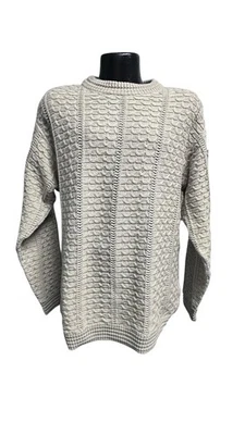 Suéter de Colección Scotch & Soda Para Hombres Beige Tostado Pescador Tejido con Cable Pullover Talla XL 52 Foto 1 de 4