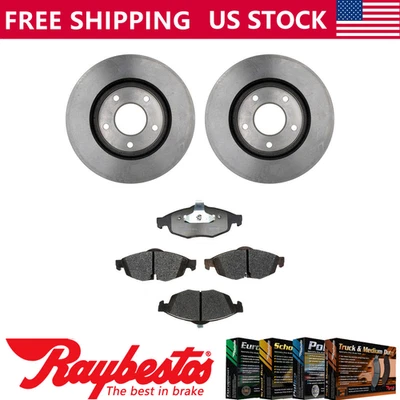 前刹车转子 + 金属刹车片和硬件适用于 2001 年克莱斯勒 Sebring — 第 1/4 张图片