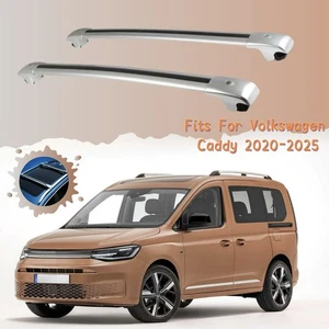 2PCs Crossbar Fit for Volkswagen Caddy 2020-2025 Cargo Carrier Roof Rail Rack - Picture 1 of 14
