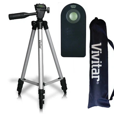  50" PRO VIVITAR TRIPOD + REMOTE FOR CANON EOS REBEL NIKON DSLR SONY ALPHA DSLR - Image 1 of 4