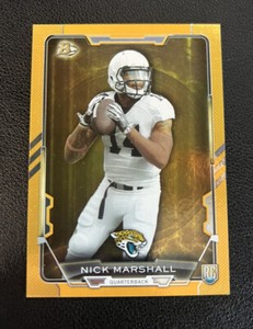 2015 Bowman Orange Rainbow /299 Nick Marshall #109 Rookie RC Jaguars